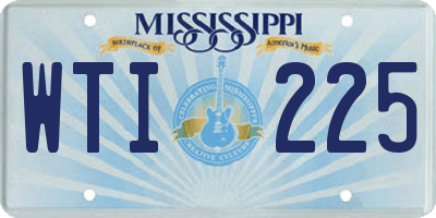 MS license plate WTI225