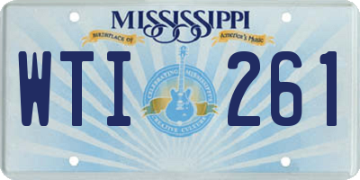 MS license plate WTI261