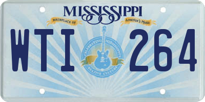 MS license plate WTI264