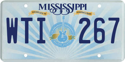 MS license plate WTI267