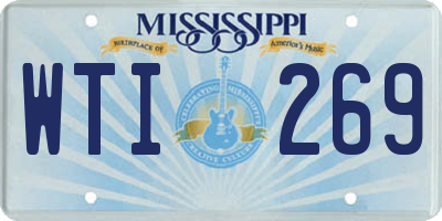 MS license plate WTI269
