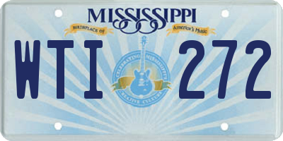 MS license plate WTI272