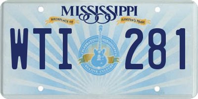 MS license plate WTI281