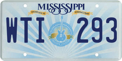 MS license plate WTI293