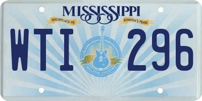 MS license plate WTI296