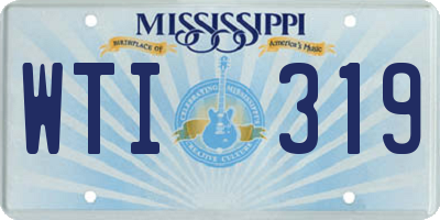 MS license plate WTI319