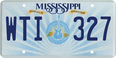 MS license plate WTI327