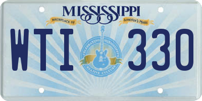MS license plate WTI330