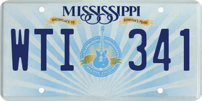 MS license plate WTI341