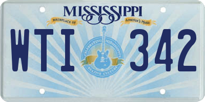 MS license plate WTI342