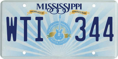 MS license plate WTI344