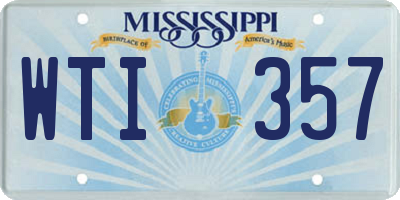 MS license plate WTI357