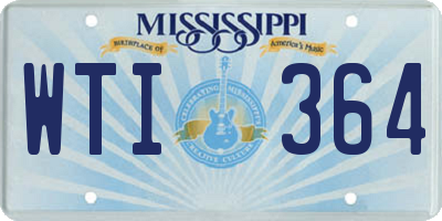 MS license plate WTI364