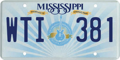 MS license plate WTI381
