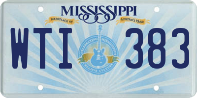 MS license plate WTI383