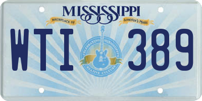 MS license plate WTI389