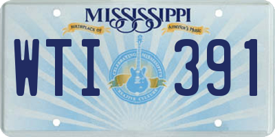 MS license plate WTI391