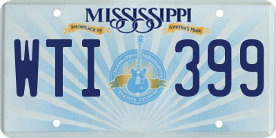 MS license plate WTI399