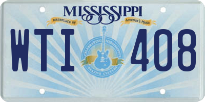 MS license plate WTI408