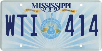 MS license plate WTI414