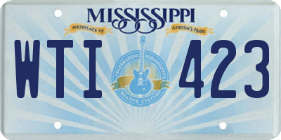 MS license plate WTI423