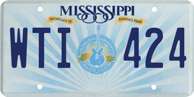 MS license plate WTI424