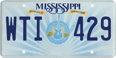 MS license plate WTI429