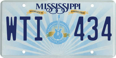 MS license plate WTI434