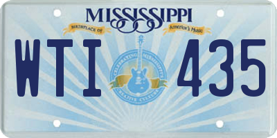 MS license plate WTI435
