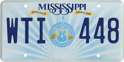 MS license plate WTI448