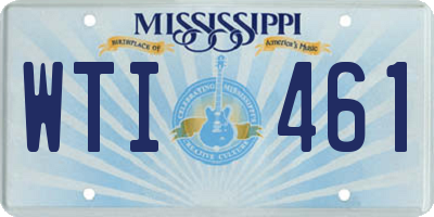MS license plate WTI461