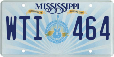 MS license plate WTI464