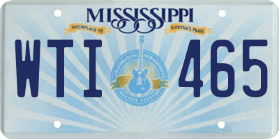 MS license plate WTI465