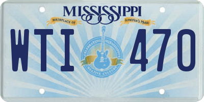 MS license plate WTI470