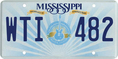 MS license plate WTI482