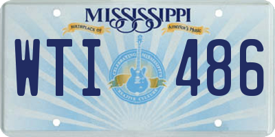 MS license plate WTI486