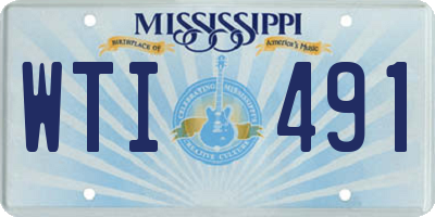 MS license plate WTI491