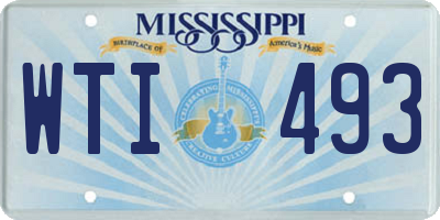 MS license plate WTI493