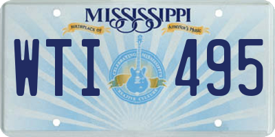 MS license plate WTI495