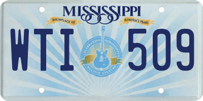 MS license plate WTI509