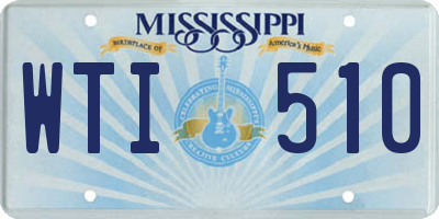 MS license plate WTI510