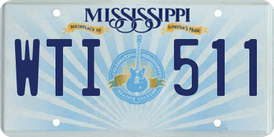 MS license plate WTI511