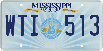 MS license plate WTI513