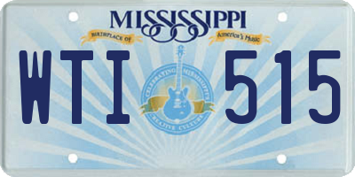 MS license plate WTI515