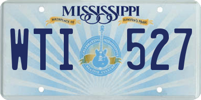 MS license plate WTI527