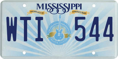 MS license plate WTI544