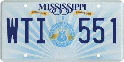 MS license plate WTI551