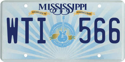 MS license plate WTI566