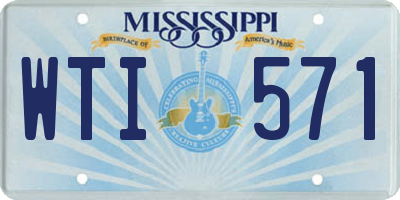 MS license plate WTI571