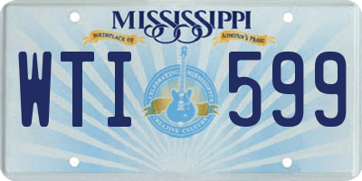 MS license plate WTI599